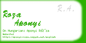 roza aponyi business card